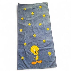 VTG 1993 Tweety Bird Blue Towel